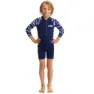 Funky Trunks Go Rompa Chompa Uv-beskyttende Langermet Jumpsuit Til Barn unisex, Navy / white, 4Y