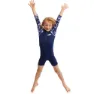 Funky Trunks Go Rompa Chompa Uv-beskyttende Langermet Jumpsuit Til Barn unisex, Navy / white, 4Y