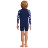 Funky Trunks Go Rompa Chompa Uv-beskyttende Langermet Jumpsuit Til Barn unisex, Navy / white, 4Y