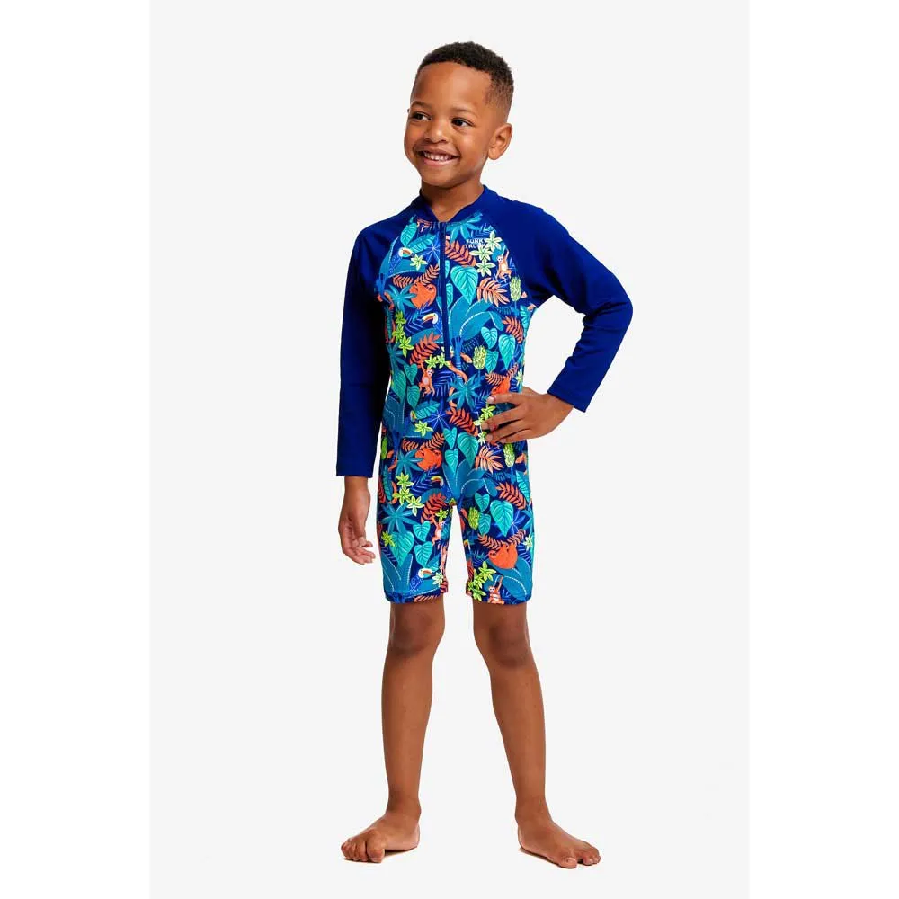 Funky Trunks Go Slothed Uv-beskyttende Langermet Jumpsuit Til Barn unisex