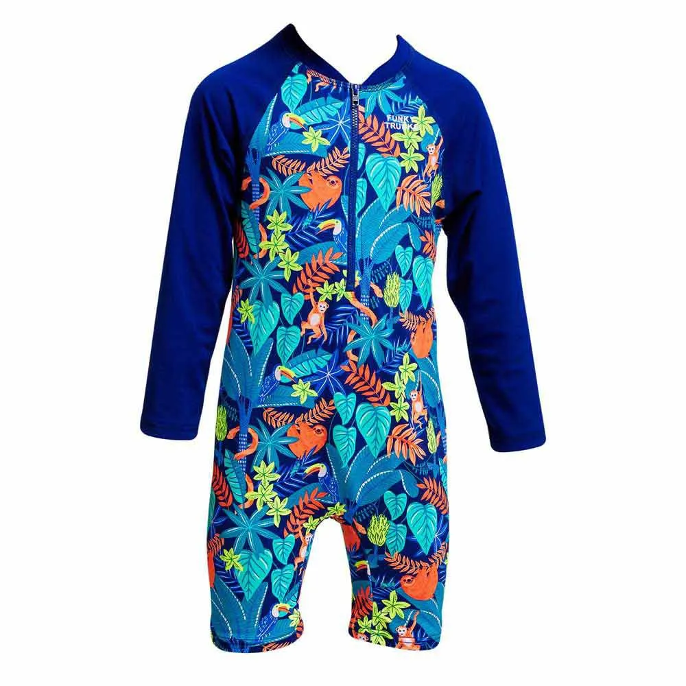 Funky Trunks Go Slothed Uv-beskyttende Langermet Jumpsuit Til Barn unisex