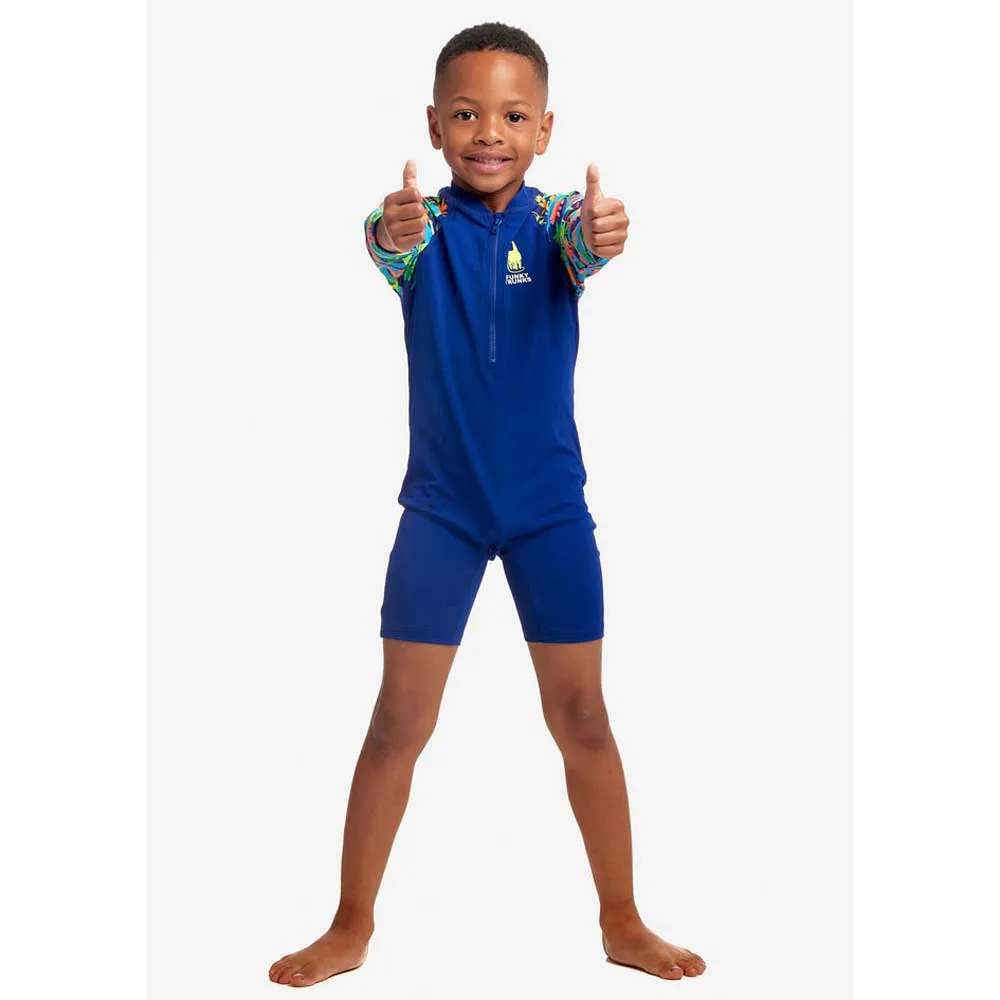 Funky Trunks Go Uv-beskyttende Langermet Jumpsuit Til Barn unisex Funky Trunks Go Uv-beskyttende Langermet Jumpsuit Til Barn unisex