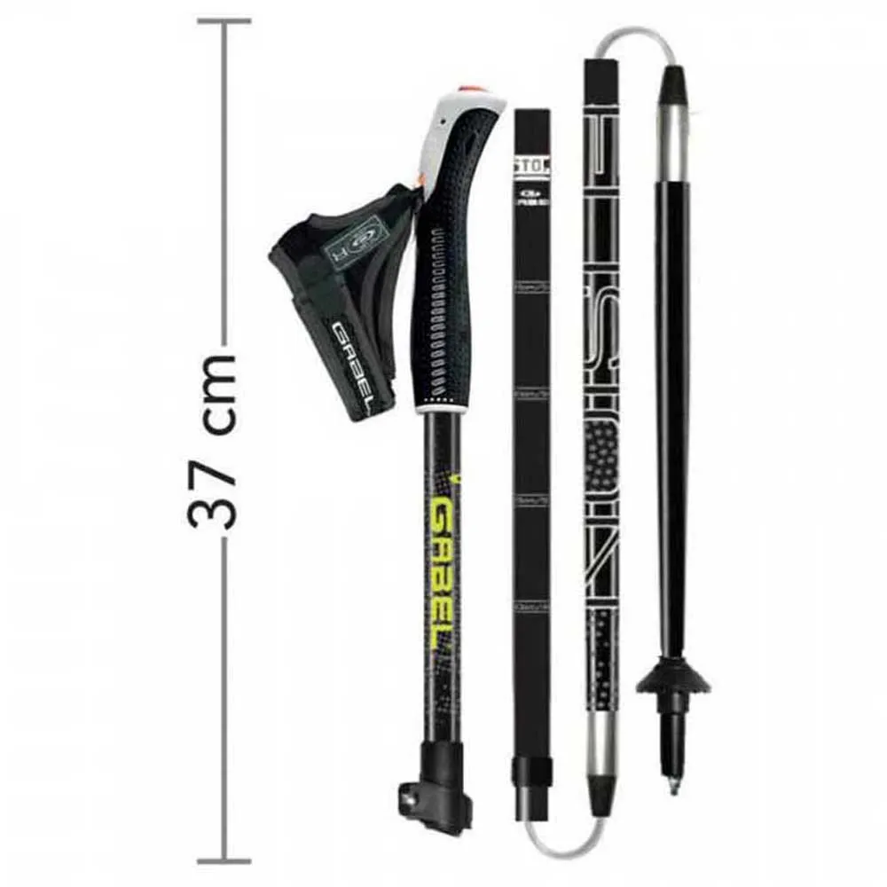 Gabel Fusion Wired Spaserstokker, Black / yellow, 110-130cm Gabel Fusion Wired Spaserstokker, Black / yellow, 110-130cm