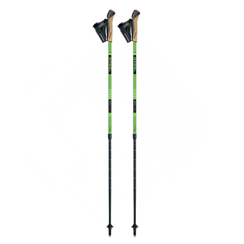 Gabel Stretch Carbon Spaserstokker, Green, 52-130cm