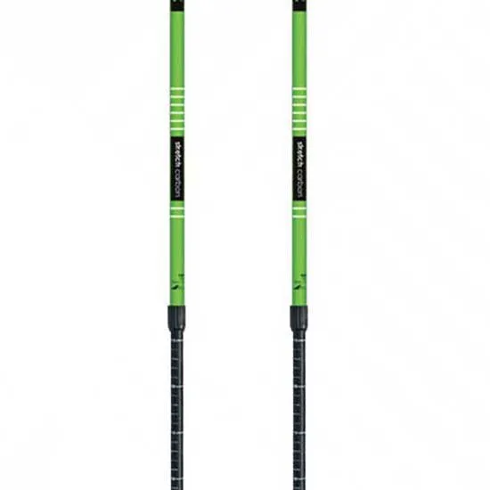 Gabel Stretch Carbon Spaserstokker, Green, 52-130cm