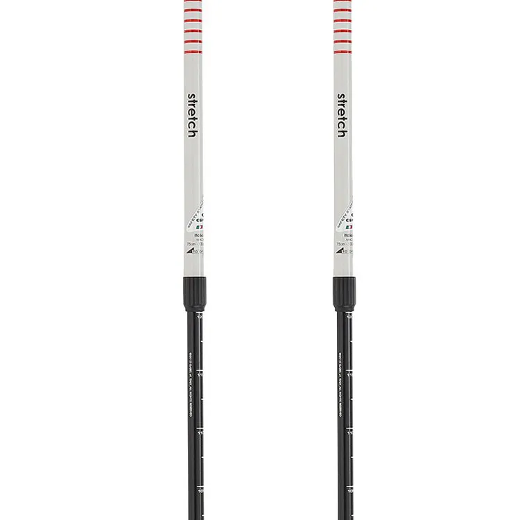 Gabel Stretch Ice Spaserstokker, White, 75-130cm