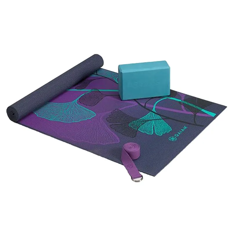Gaiam Yoga Beginners Kit Lily Shadows, Yoga sett Gaiam Yoga Beginners Kit Lily Shadows, Yoga sett