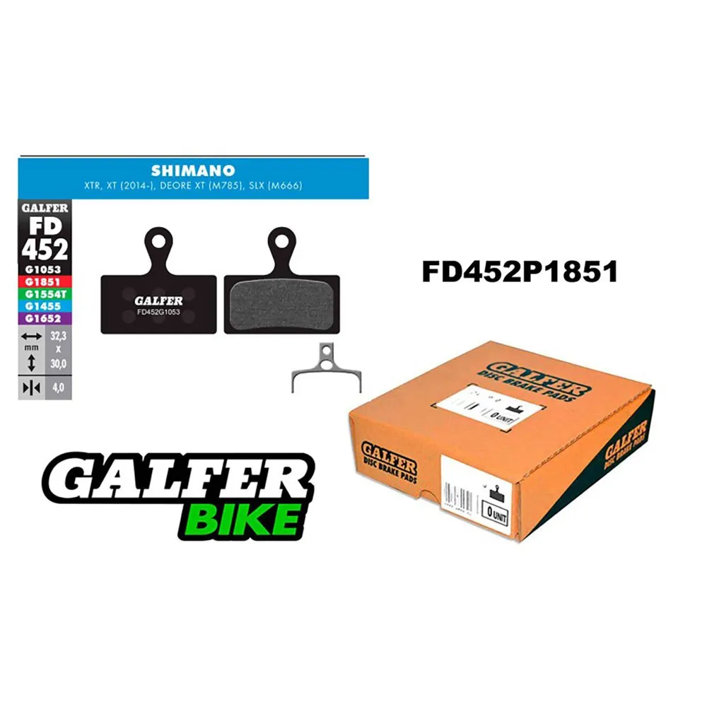 Galfer 452 Advanced/shimano Xtr/xt 2014- Skivebremseklosser 30 Enheter, Black, One Size Galfer 452 Advanced/shimano Xtr/xt 2014- Skivebremseklosser 30 Enheter, Black, One Size