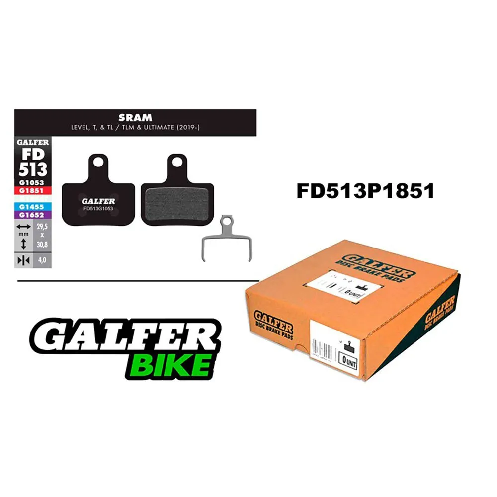 Galfer 513 Advanced Skivebremseklosser 30 Enheter, Black, One Size Galfer 513 Advanced Skivebremseklosser 30 Enheter, Black, One Size