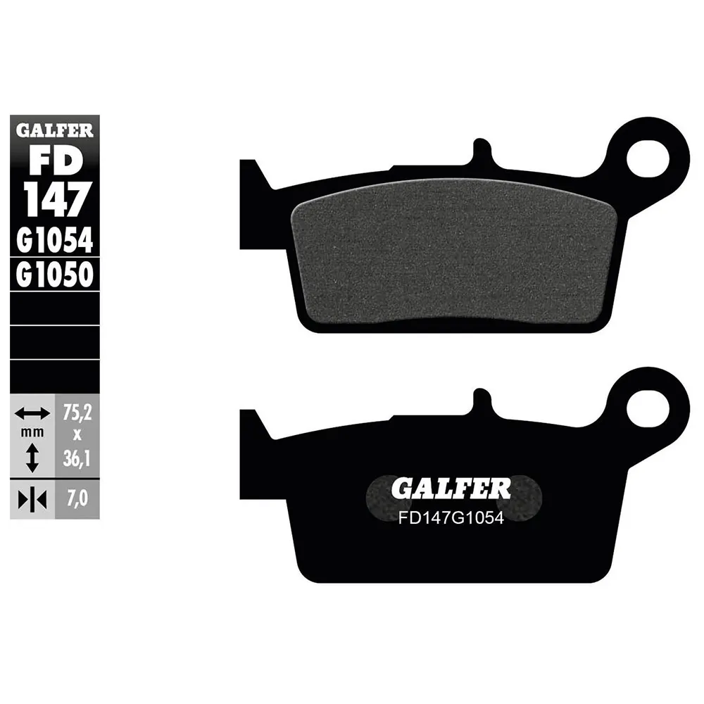 Galfer Fd147-g1054 Organiske Skivebremseklosser, Black, One Size