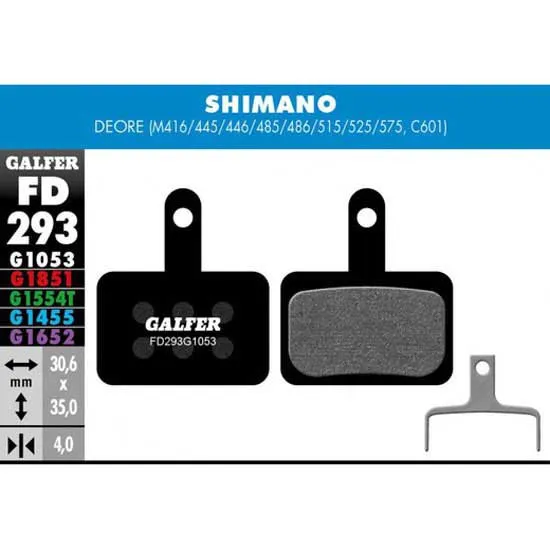 Galfer Pro Shimano Deore Bremseklosser, Black, One Size