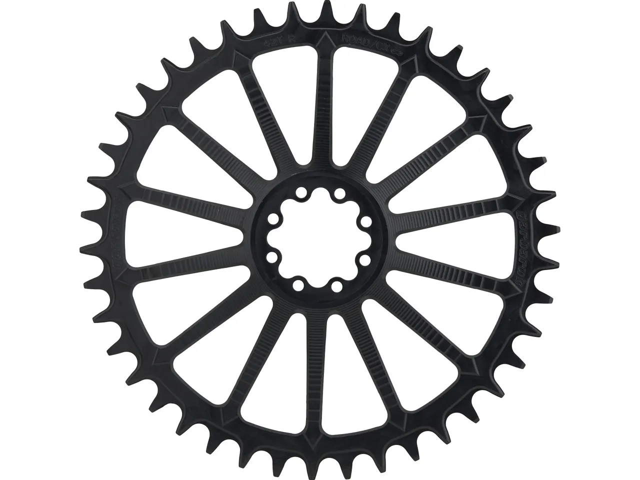 Garbaruk Kettenblatt Round AXS Road/CX SRAM Direct Mount 8-Loch 1-fach, Black, 44t