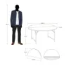 Gardiun Koln Rundt Sammenleggbart Campingbord unisex, White, 120 x 74cm