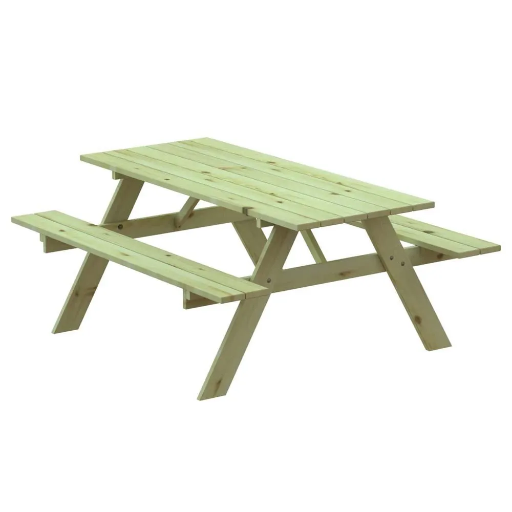 Gardiun Solid Picnic Bord unisex, Wooden, 177 x 151 x 77cm