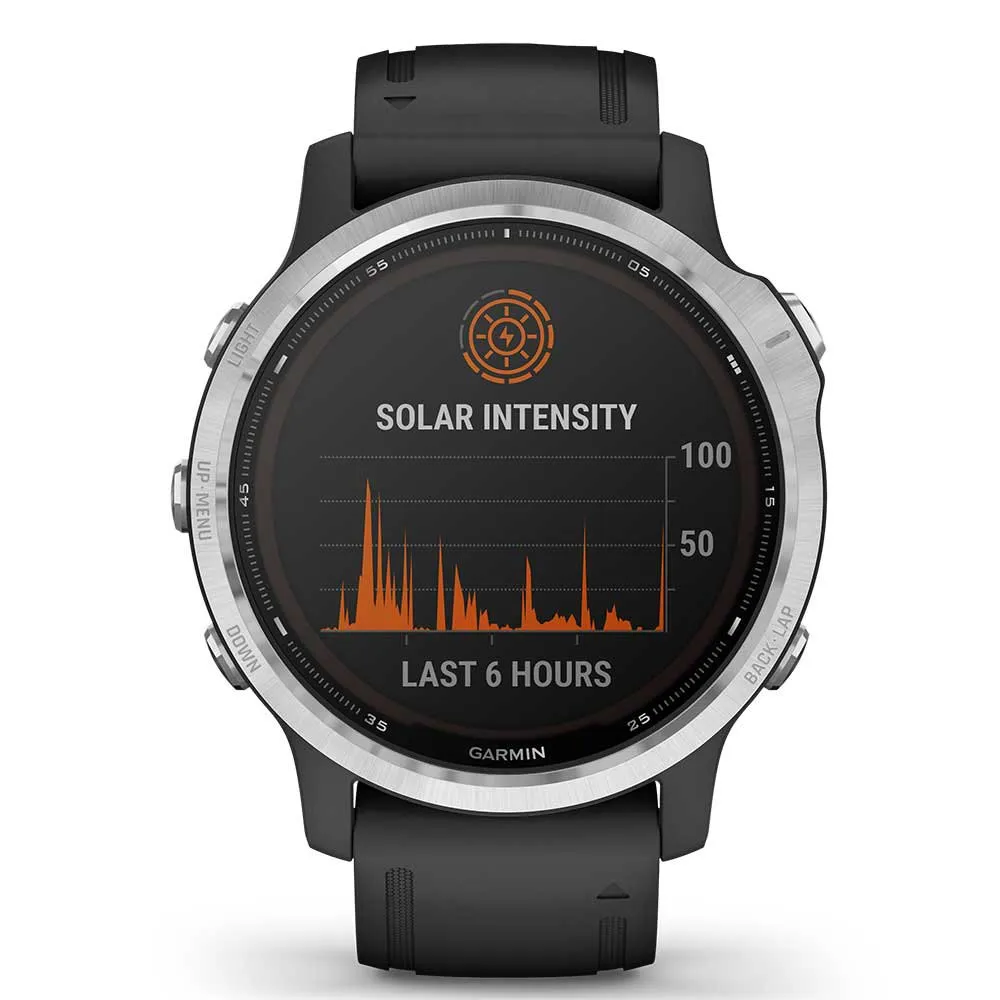 Garmin Fenix 6s Solar Klokke, Black / silver Garmin Fenix 6s Solar Klokke, Black / silver