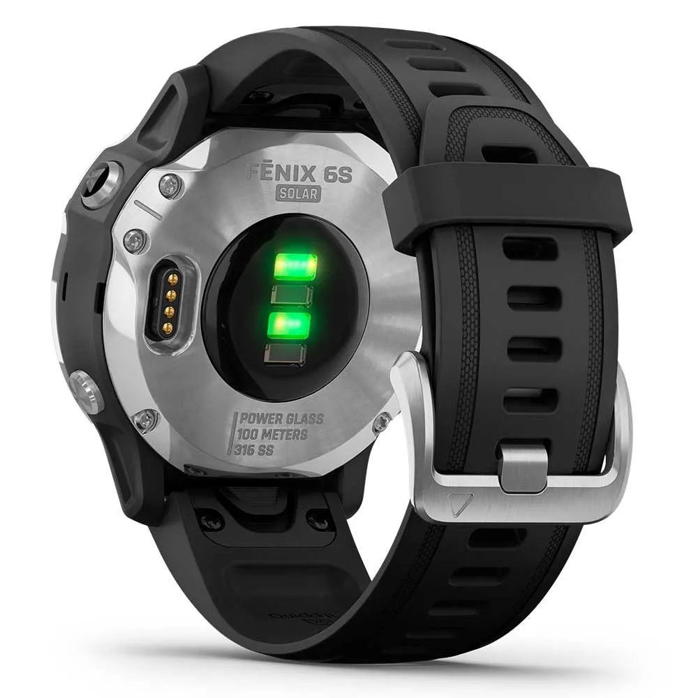 Garmin Fenix 6s Solar Klokke, Black / silver Garmin Fenix 6s Solar Klokke, Black / silver