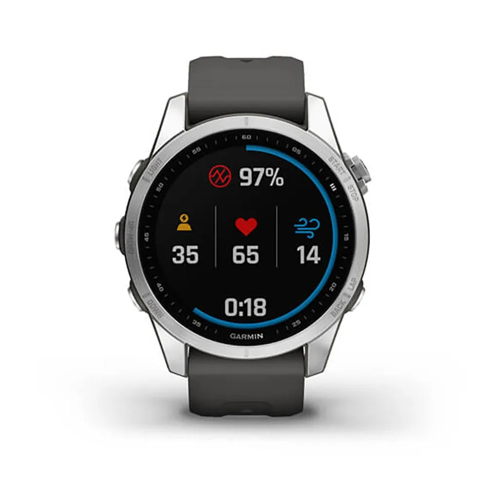Garmin Fenix 7s Klokke, Silver / graphite