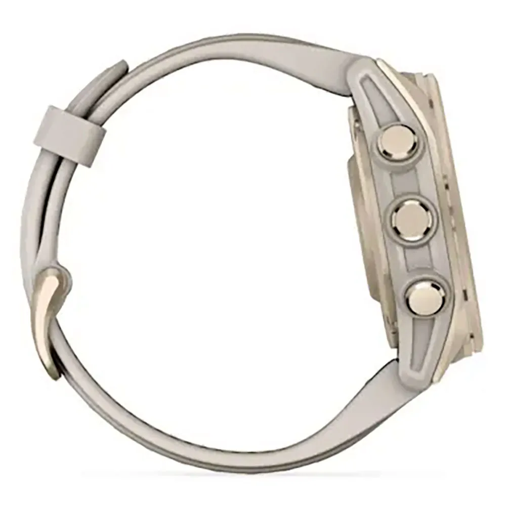 Garmin Fenix 8 43 Mm Amoled Sapphire Klokke Refurbished, Fog gray / soft gold stainless steel