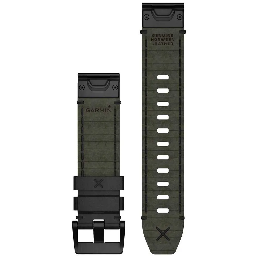 Garmin Quickfit 22 Lær Rem, Black