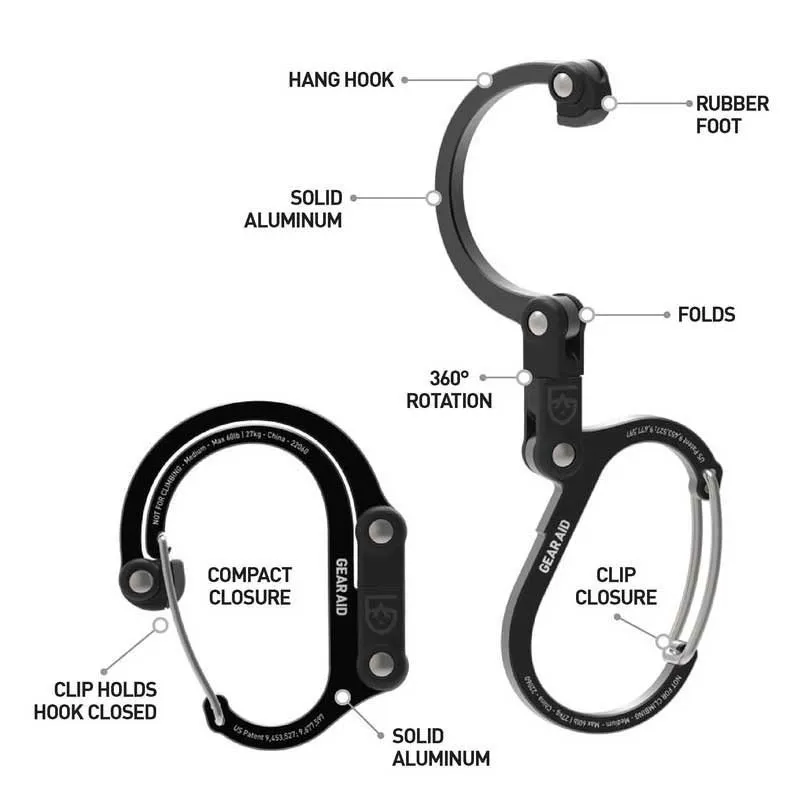 GEAR AID Heroclip® Medium Clip Karabin GEAR AID Heroclip® Medium Clip Karabin