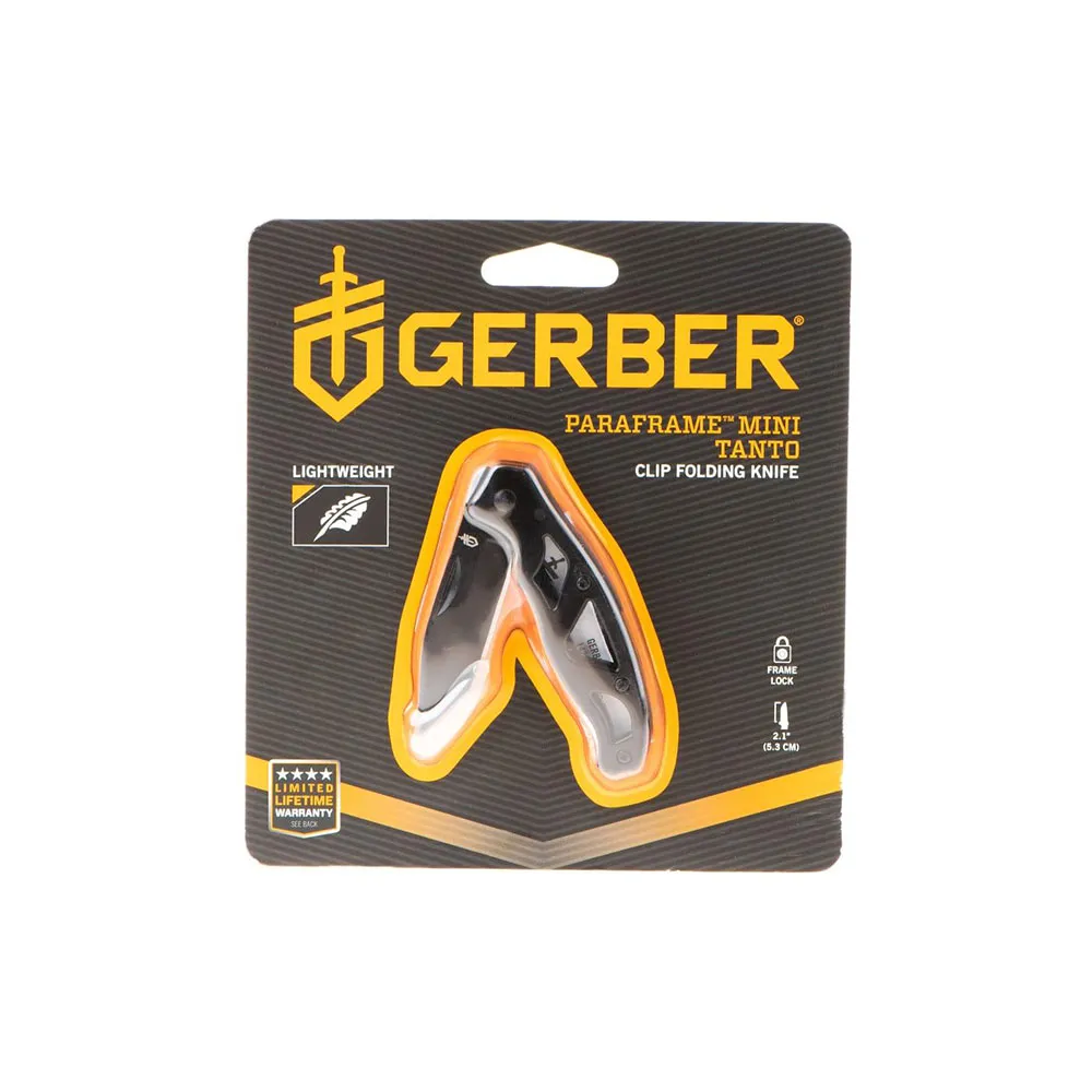 Gerber Mini Paraframe Folder Lommekniv, Black, One Size