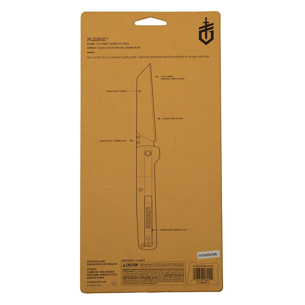 Gerber Pledge Lommekniv, Blue, One Size Gerber Pledge Lommekniv, Blue, One Size