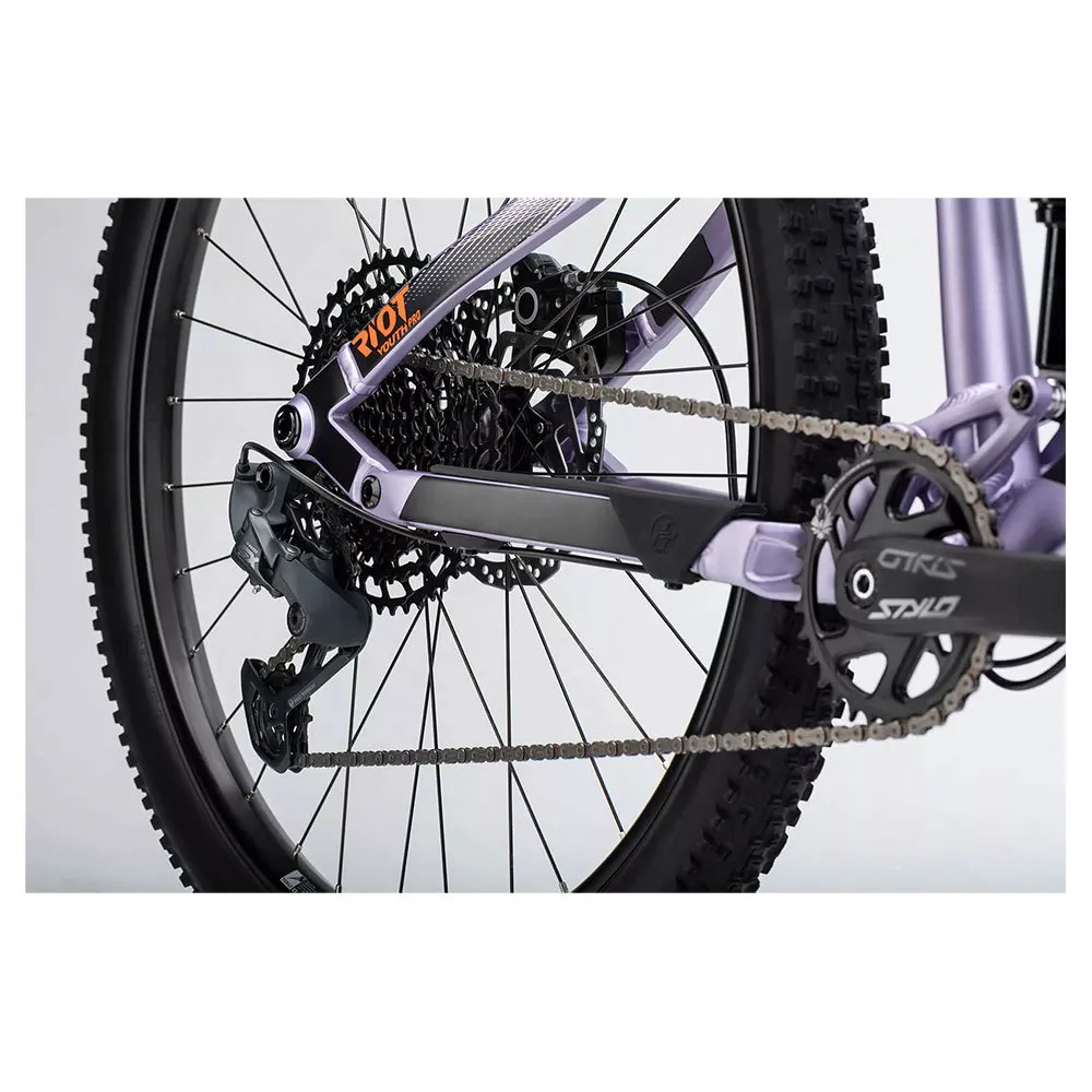 Ghost Riot Youth Pro Al U 26´´ Gx Eagle 2022 Terrengsykkel, Purple grey / black / monarch orange matte, XS