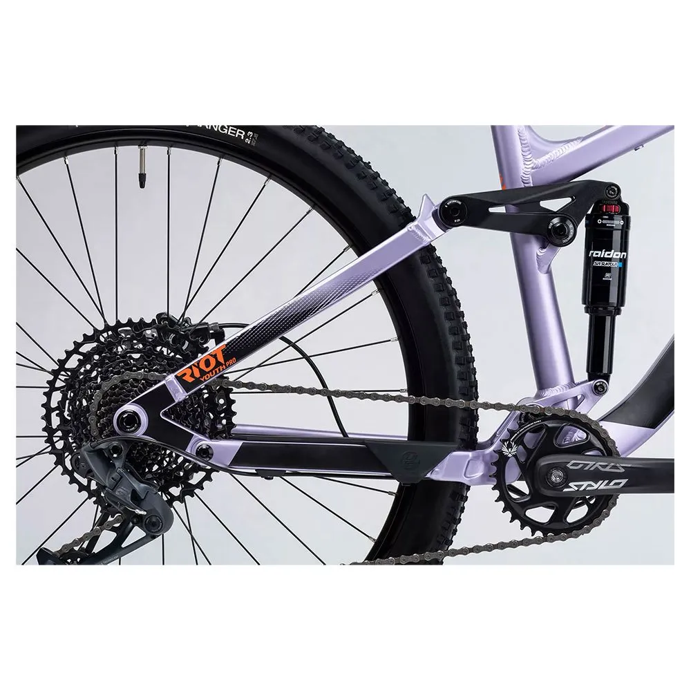 Ghost Riot Youth Pro Al U 26´´ Gx Eagle 2022 Terrengsykkel, Purple grey / black / monarch orange matte, XS