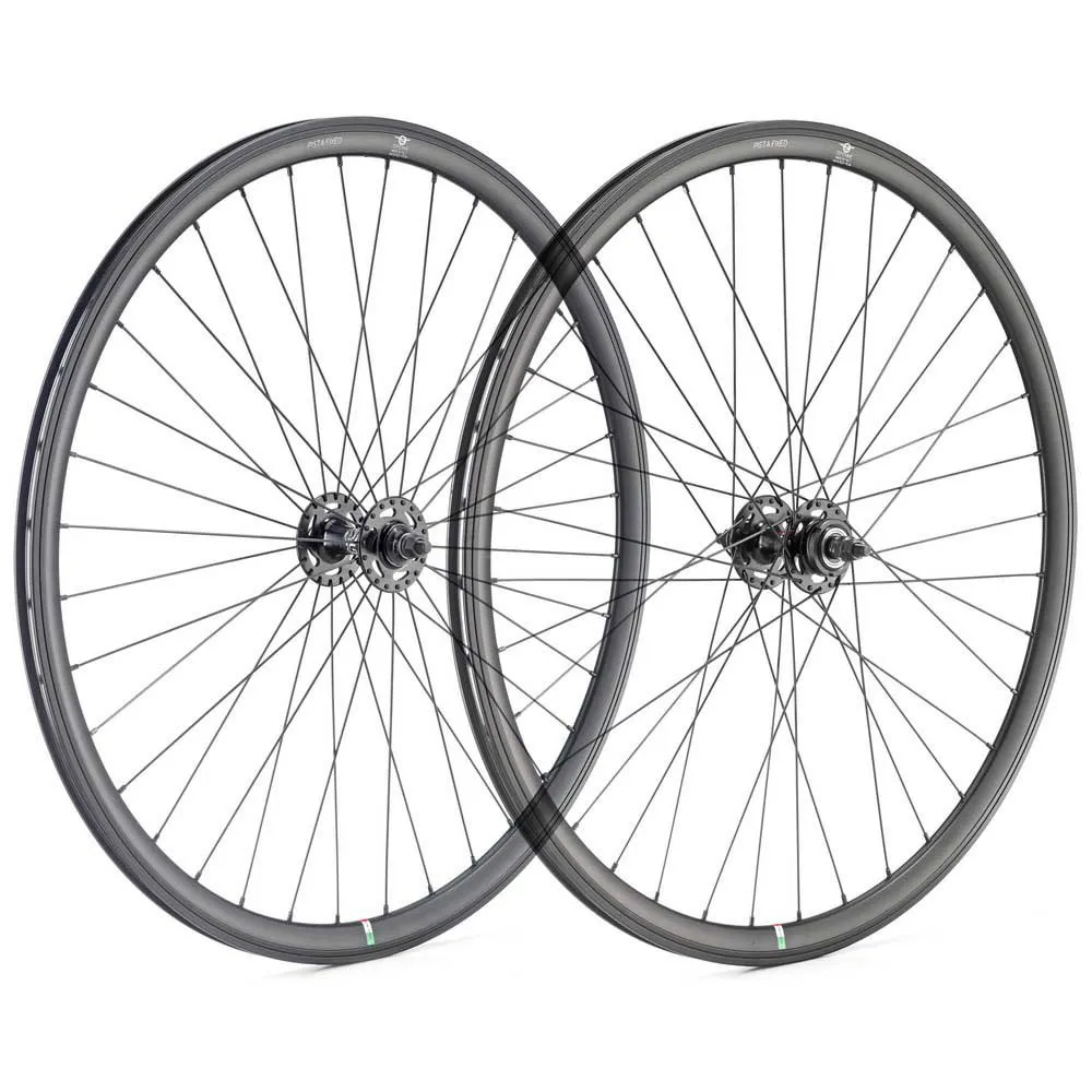 Gipiemme Pista Fixed Hjulsett Refurbished, Black, 9 x 100 / 9 x 120mm