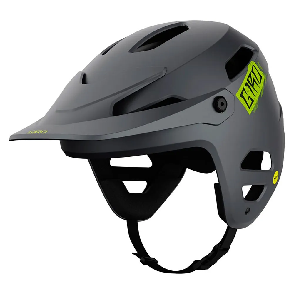 Giro Tyrant Spherical Mtb-hjelm, Matt metallic black / ano lime