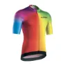 Gist Diamond Rainbow Kort Ermet Trøye, Multicolor