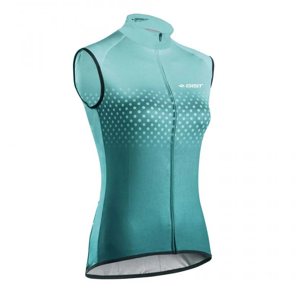 Gist Pois Ermeløs Sykkeltrøye, Green, XL