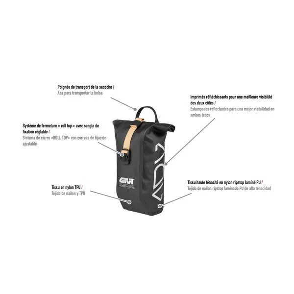 Givi Bike Carrier Rammeveske 3.5l, Black, One Size Givi Bike Carrier Rammeveske 3.5l, Black, One Size