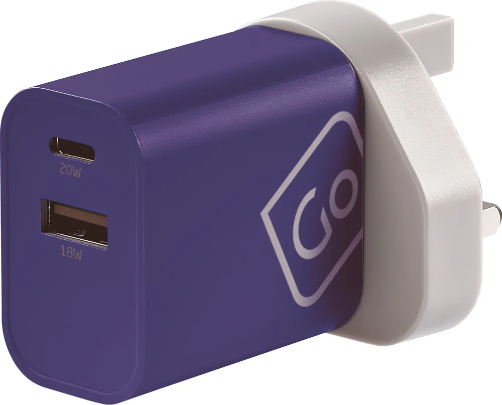 Go Travel Worldwide USB-A & USB-C Charger +, Blue, One Size