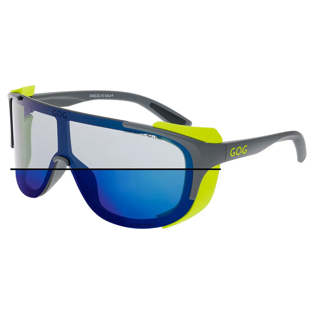 Gog Tatra C Foto Kromatiske Solbriller, Matt grey / neon lemon, Reflex Blue/CAT2-4 Gog Tatra C Foto Kromatiske Solbriller, Matt grey / neon lemon, Reflex Blue/CAT2-4