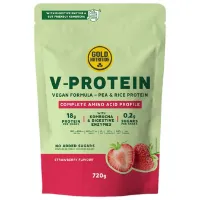 Gold Nutrition V-protein Vegansk Protein Jordbær 720g Gold Nutrition V-protein Vegansk Protein Jordbær 720g