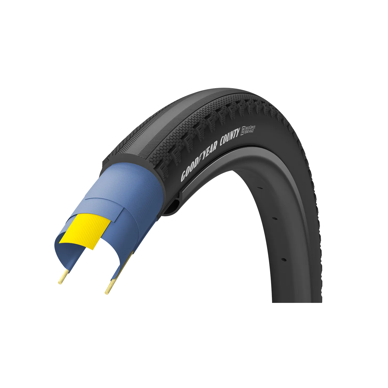 Goodyear County 700 x 40C Tubeless Ready 60TPI, Sykkeldekk
