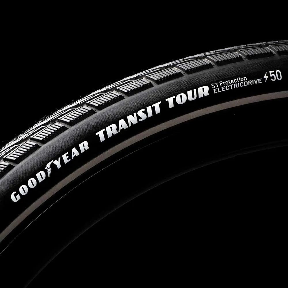 Goodyear Transit Tour S3 Protection Reflex 28´´ X 2.00 Urban Stive Sykkeldekk, Black, 28" x 2.00 Goodyear Transit Tour S3 Protection Reflex 28´´ X 2.00 Urban Stive Sykkeldekk, Black, 28" x 2.00