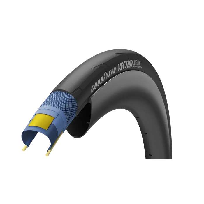 Goodyear Vector 4Season tubeless 700 x 25c, Sykkeldekk Goodyear Vector 4Season tubeless 700 x 25c, Sykkeldekk