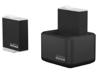 GoPro Dual battery charger + enduro batterier GoPro HERO9 - HERO12 GoPro Dual battery charger + enduro batterier GoPro HERO9 - HERO12