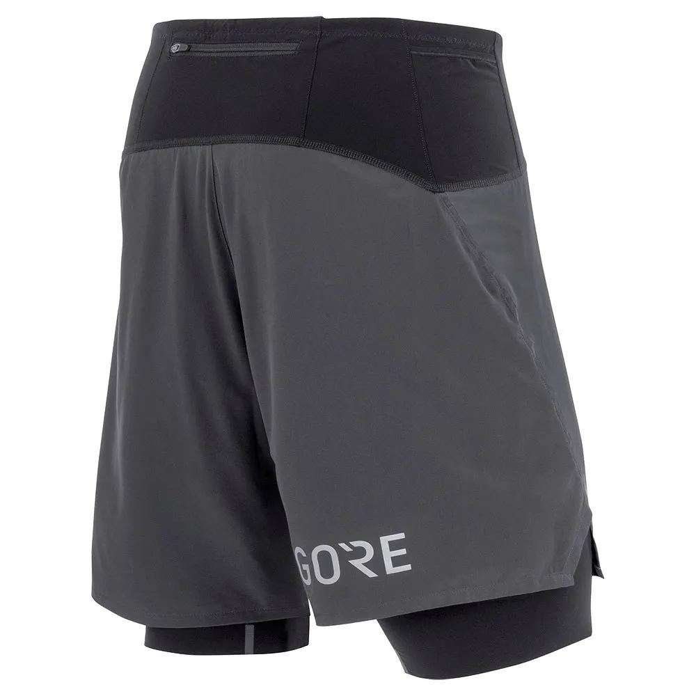 GOREWEAR R7 2-i-1 Shorts male, Black GOREWEAR R7 2-i-1 Shorts male, Black