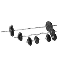 Gorilla Barbell Curl bar Dumbbells Gummi - 108kg, Vektstangsett gummibelagt Gorilla Barbell Curl bar Dumbbells Gummi - 108kg, Vektstangsett gummibelagt