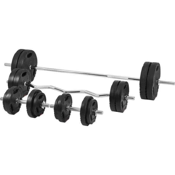 Gorilla Barbell Curl Bar Dumbbells Trigrip Pro - 100 kg, Vektstangsett plast