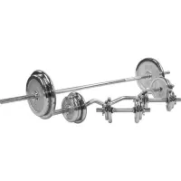 Gorilla Barbell Curl Bar Hantler Krom - 108 kg, Vektstangsett jern Gorilla Barbell Curl Bar Hantler Krom - 108 kg, Vektstangsett jern