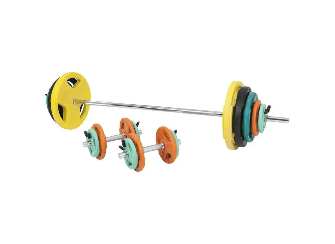 Gorilla Barbell manualer Trigrip F - 108kg, Vektstangsett gummibelagt