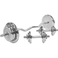 Gorilla Curl Bar Manualer Krom - 70 kg, Vektstangsett jern Gorilla Curl Bar Manualer Krom - 70 kg, Vektstangsett jern