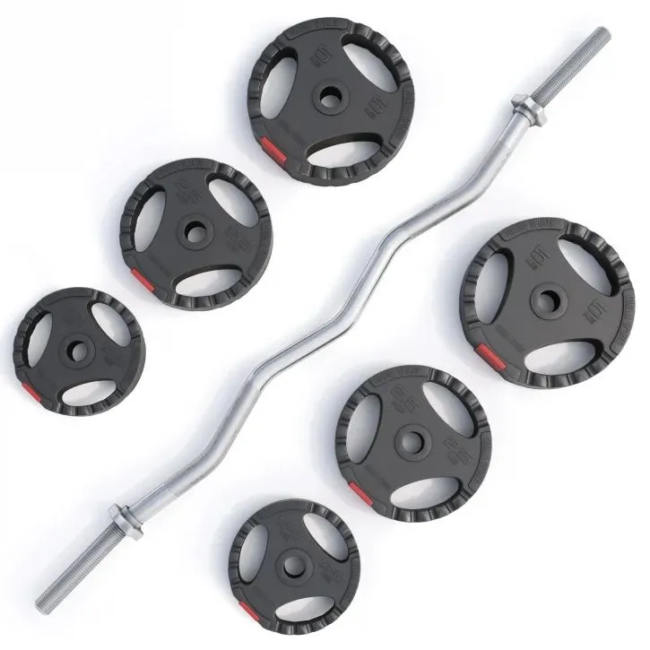 Gorilla Curl bar PRO Trigrip - 25kg, Vektstangsett gummibelagt