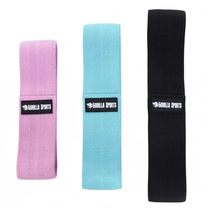 Gorilla Mini Glute Band PAKKE - 65cm 75cm 85cm, Powerband & Mini band