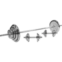Gorilla Vektstang Hantler Krom - 100 kg, Vektstangsett jern Gorilla Vektstang Hantler Krom - 100 kg, Vektstangsett jern