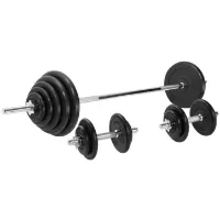 Gorilla Vektstang Manualer Gummi - 100 kg, Vektstangsett gummibelagt Gorilla Vektstang Manualer Gummi - 100 kg, Vektstangsett gummibelagt